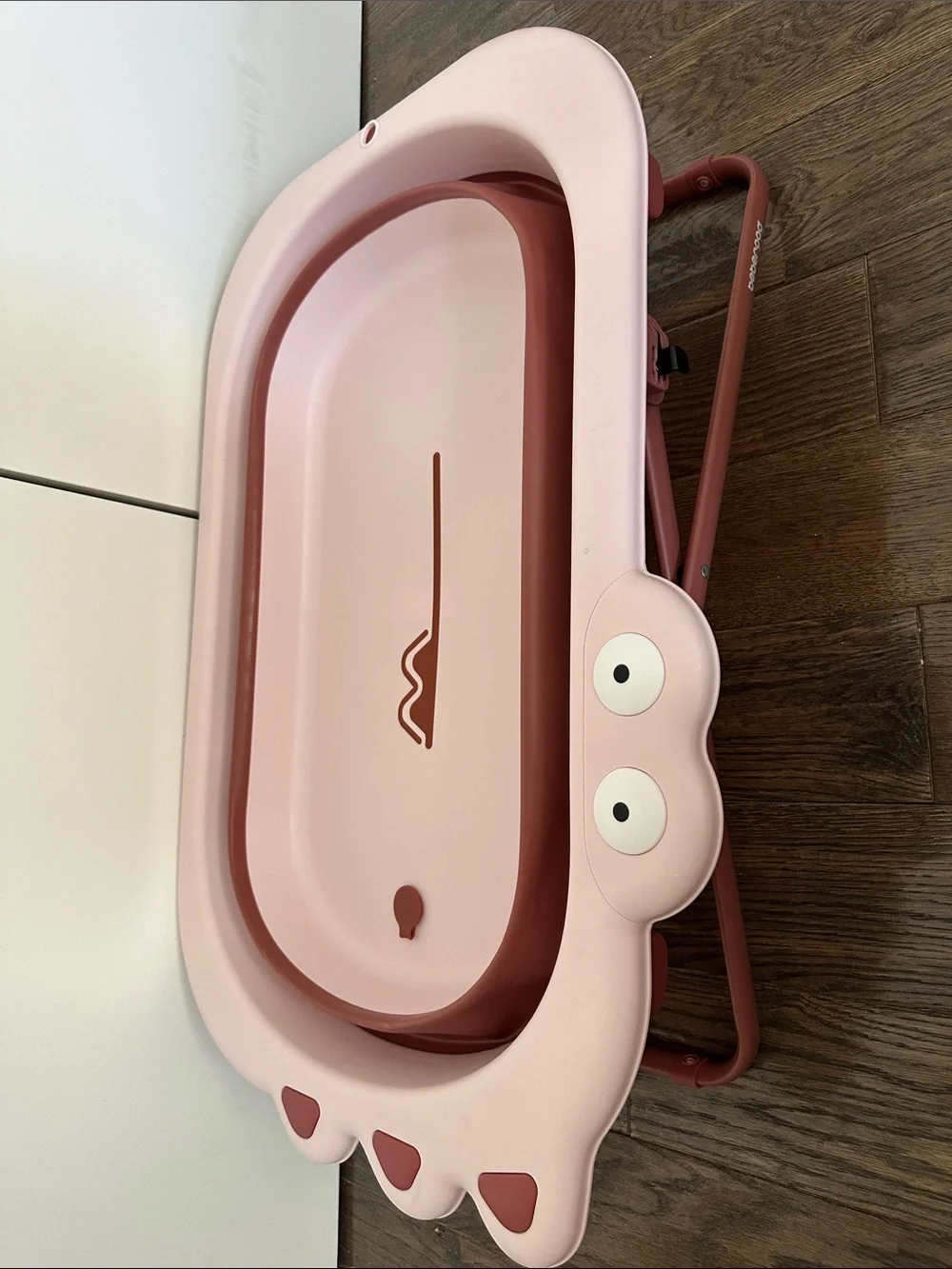 Pink Kids Bathtub with Maroon Insert - Cute Bath Tub for Toddlers